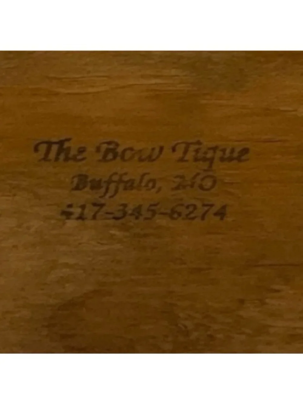 Vintage The Bow Tique Wood Splint Market Basket Footed Buffalo MO 17.5